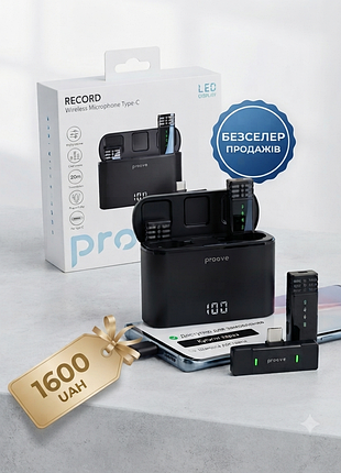 Беспроводной петличный микрофон proove record