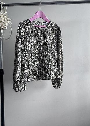 Блузка в квіти zara 6