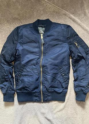 Куртка чоловіча alpha industries бомбер синій розмір s