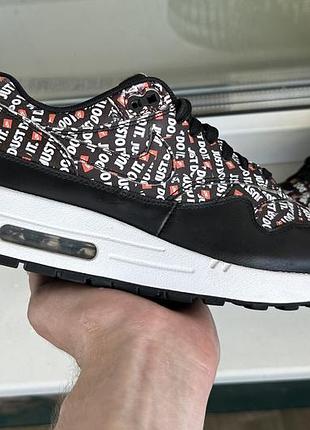 Кросівки чоловічі nike air max 1 multilogo чорні з білим, розмір 40-40,5
