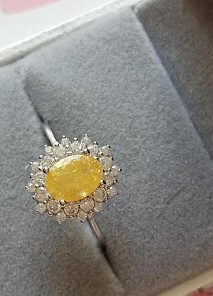 Кольцо "golden ice" 9