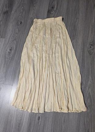 Довга спідниця жіноча h&m бежева 3