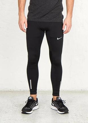 Nike running dri-fit  мужские термо спортивные-беговые лосины/тайтсы