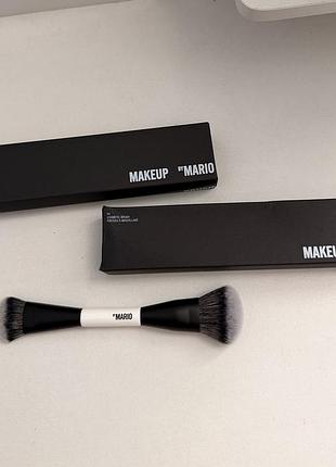 Двостороння пензель makeup by mario f4 brush для тону та контурингу
