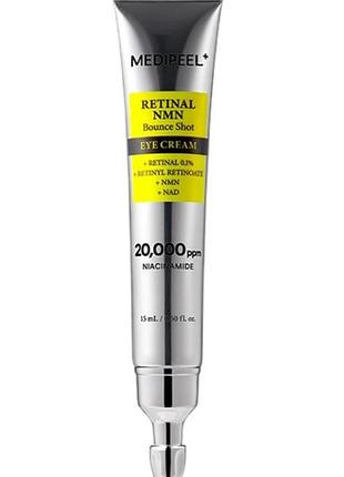 Антивозрастной крем для кожи вокруг глаз с ретиналем и nmn medi-peel retinal nmn bounce shot eye cream refill , 15мл