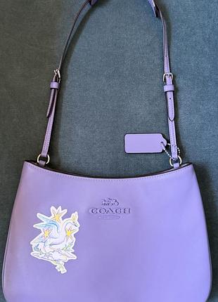 Сумка жіноча coach penelope shoulder bag фіолетова