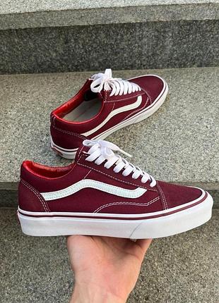 Новые женские оригинальные кеды vans old skool бордовые dc кеды supreme
