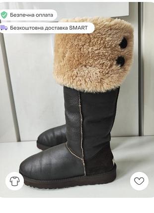 Жіночі уггі ugg високі чорні 38 розмір