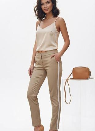 Стильные бежевые брюки michael kors с лампасами