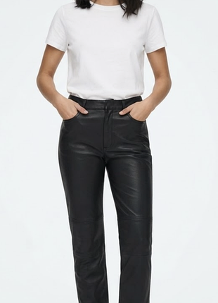 Базовые кожаные брюки alba moda (размер s / m)