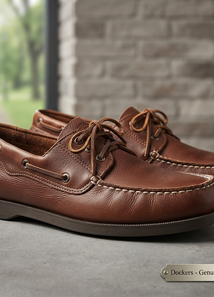Чоловічі шкіряні мокасини / топсайдери dockers, оригінал, коричневі, р. 14 us (устілка 31,5 см)