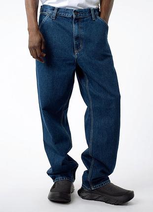 Джинси чоловічі carhartt wip single knee, розмір 33x32  baggy sk8 drill