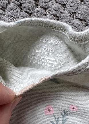 Боді для дівчаток carter’s, 6 місяців, 2 шт. 3
