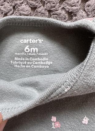 Боді для дівчаток carter’s, 6 місяців, 2 шт. 6