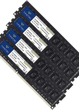 Комплект 4 шт 32 гб (8гбx4) timetec ddr3l 1600 мгц 1.35v cl11 оперативна пам'ять 32 гб ддр3л 1600 мгц для пк