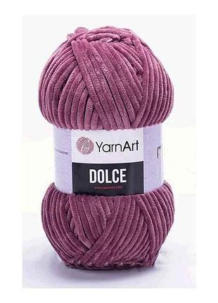Пряжа dolce сухая роза 100% микрополиэстр 120м 100г 5шт/уп 751 тм yarnart
