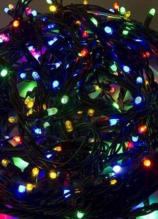 Гирлянда 500led мульти 28м черный провод тм китай