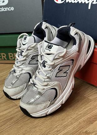 Кросівки new balance 530 білі/сріблясті, розмір 40.5