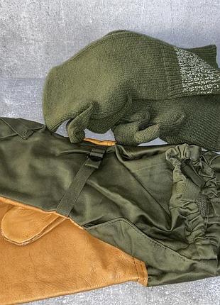 Оригінальні вінтажні 1951 р нові шкіряні зимові рукавиці з окремим вказівним пальцем, захисні чохли для рукавиць армії сша моделі m-1965