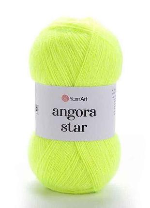 Пряжа angora star лимон 80% акрил 20% вовна 500м 100г 5шт/уп 8232 тм yarnart