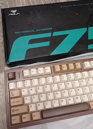 Механічна клавіатура 75% з rgb-підсвіткою (змащені світчі, крутий звук) алюмінієва англійська розкладка