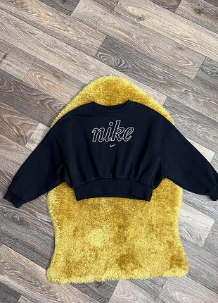 Світшот для дівчинки nike чорний укорочений на 7-8 років