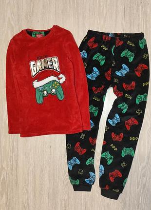 Теплая, флисовая пижама от primark на 11-12 лет