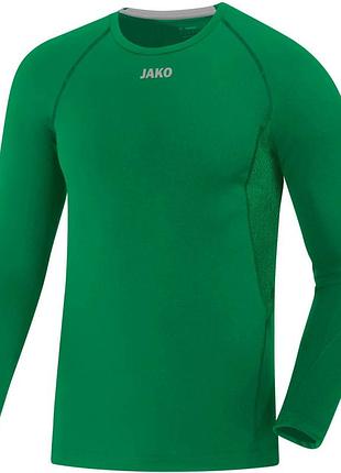 Футболка компресійна з довгим рукавом jako compression 2.0 jako ys-6451-06, цвет зелений, размер (ев ys-6451-06