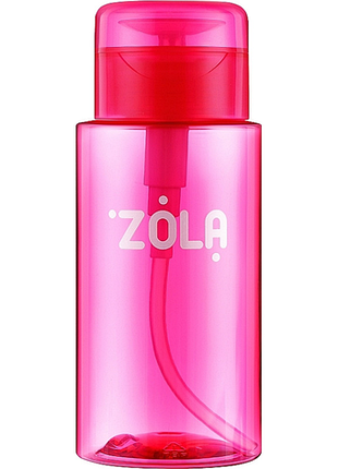 Ємність пластикова для рідини з помпою-дозатором рожева zola