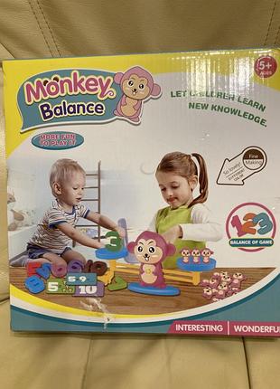 Розвиваюча гра для дівчинки/хлопчика monkey balance мавпочка-терези