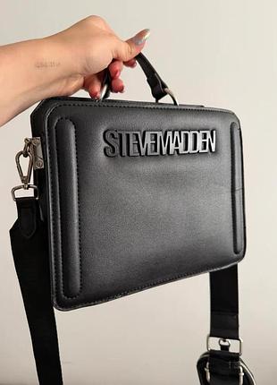 Сумка жіноча steve madden чорна, зі шкірзамінника