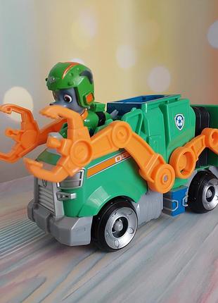 Игровой набор spin master paw patrol спасательный автомобиль делюкс с водителем рокки