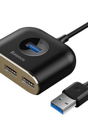 Usb-хаб baseus square round usb 3.0+3×usb 2.0 1 м black