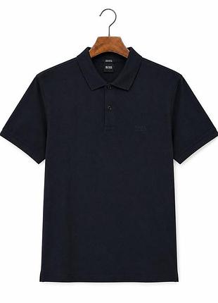 Поло hugo boss pima cotton оригінал l темно-синя navy