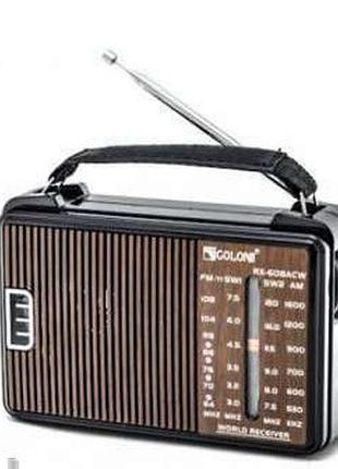 Радиоприемник golon rx-608 cw всехволновый fm/am/sw 64–108 мгц black