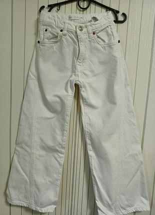 Джинси для підлітків zara білі 128-134 см