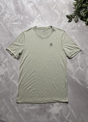 Футболка odlo merino wool light green вовна мериноса