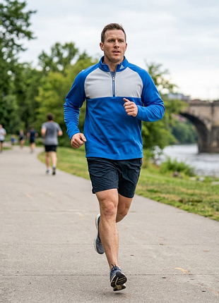 Спортивна кофта чоловіча adidas climawarm синя xl фліс
