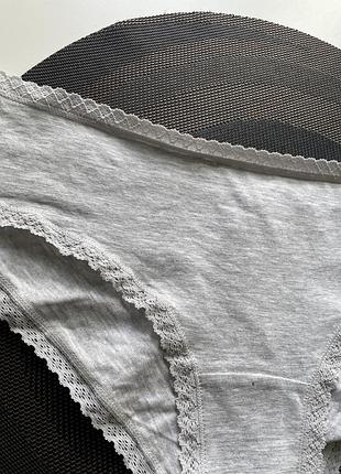 Сірі бавовняні трусики h&m 6