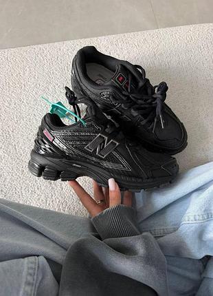 Черные кроссовки унисекс new balance 1906r black mettalic primaloft х нью беланс 42