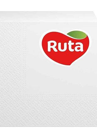 Серветки double luxe 2 шари 24х24 см 40 шт. белые тм ruta