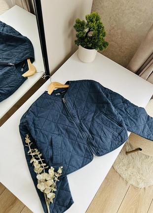 Куртка жіноча zara стьобана синя