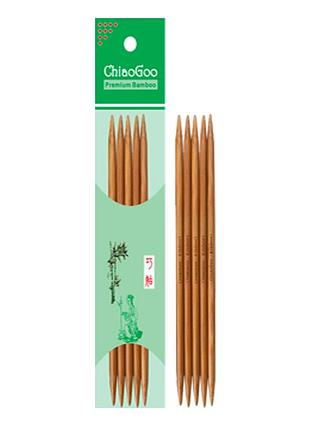 Спиці шкарпеткові бамбукові chiaogoo, 15 см, патина (3,5 мм)