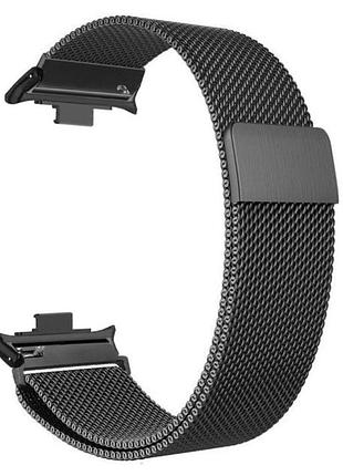 Міланський сітчастий ремінець primolux для годинника xiaomi redmi watch 6 / xiaomi smart band 10 pro - black