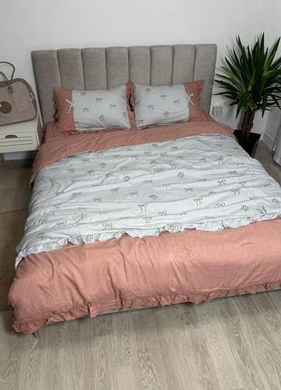 Постельное белье муслин-жатка с зимним одеялом 🛏️ в комплекті 2 наволочки ‼️🥰