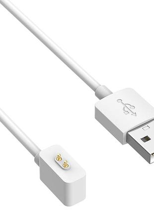 Магнітний usb кабель primo зарядний пристрій док-станція для xiaomi mi smart band 8 / band 8 active - white
