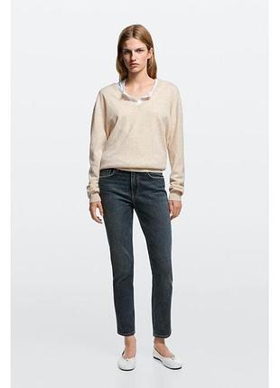 Джинси слім із зеленим відтінком massimo dutti