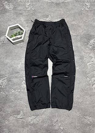 Чоловічі туристичні штани дощовик berghaus hydroshell мембрана самоскиди чорні