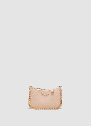 💎 louis vuitton mini pochette beige/gold 20 х 11 х 3.5 см