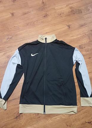 Спортивна кофта чоловіча nike чорна з бежевим та сірим, розмір s